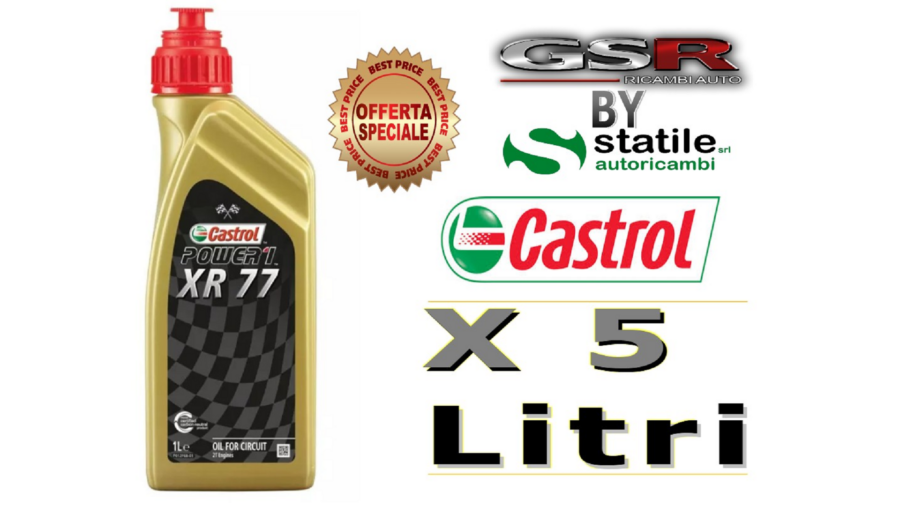 5 Litri Olio-Lubrificante Castrol Moto 2t Power1 XR 77 Lt.1